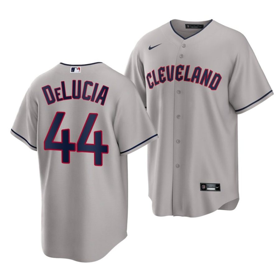 dylan delucia guardians road 2022 mlb draft replica gray jersey scaled