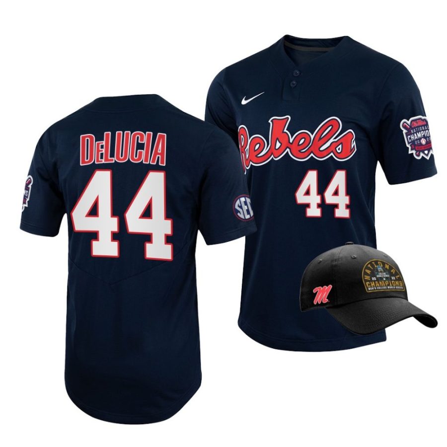 dylan delucia ole miss rebels 2022 college world series champions menfree hat jersey scaled