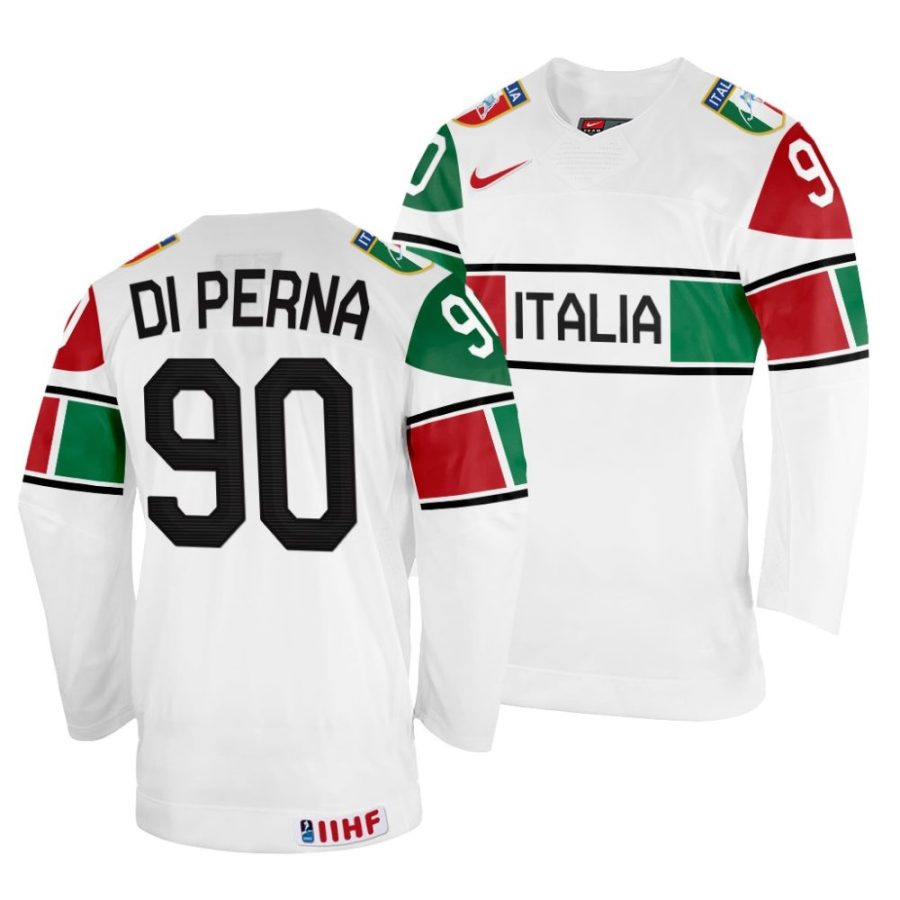 dylan di perna white 2022 iihf world championship italy home jersey scaled