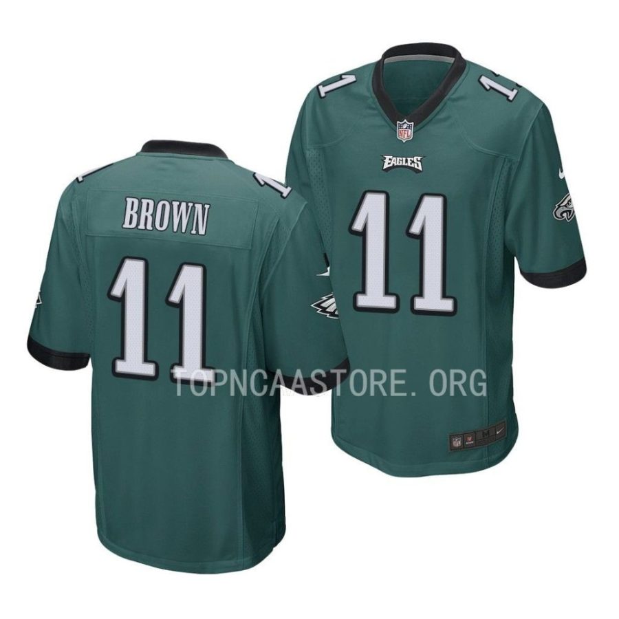 eagles a.j. brown midnight green game jersey scaled