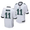 eagles a.j. brown white game jersey scaled