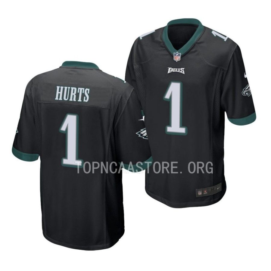 eagles jalen hurts black alternate game jersey scaled