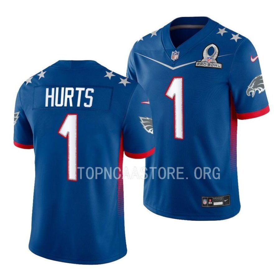 eagles jalen hurts royal 2023 pro bowl games jersey scaled