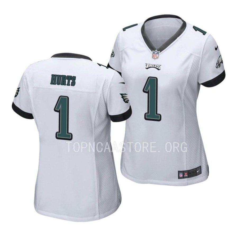 eagles jalen hurts white game women'sjersey scaled