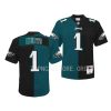 eagles jalen hurts youth midnight green black split jersey scaled