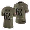 eagles jason kelce olive 2022 salute to service limited jersey scaled