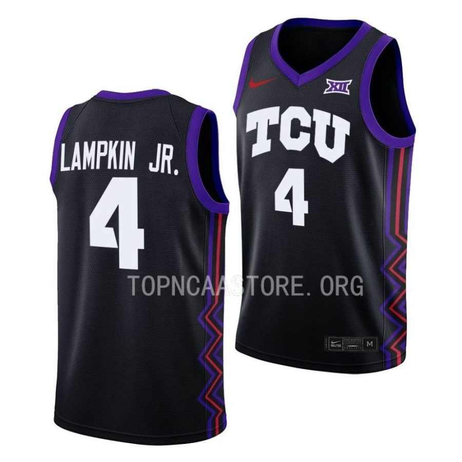 eddie lampkin jr. tcu horned frogs 2022 23college basketball black jersey scaled