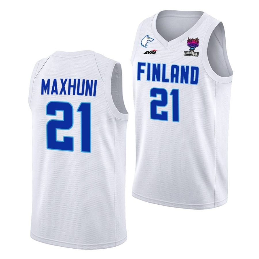 edon maxhuni finland fiba eurobasket 2022 white home jersey scaled