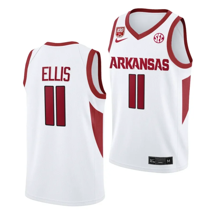 el ellis white 100th anniversary basketball jersey scaled