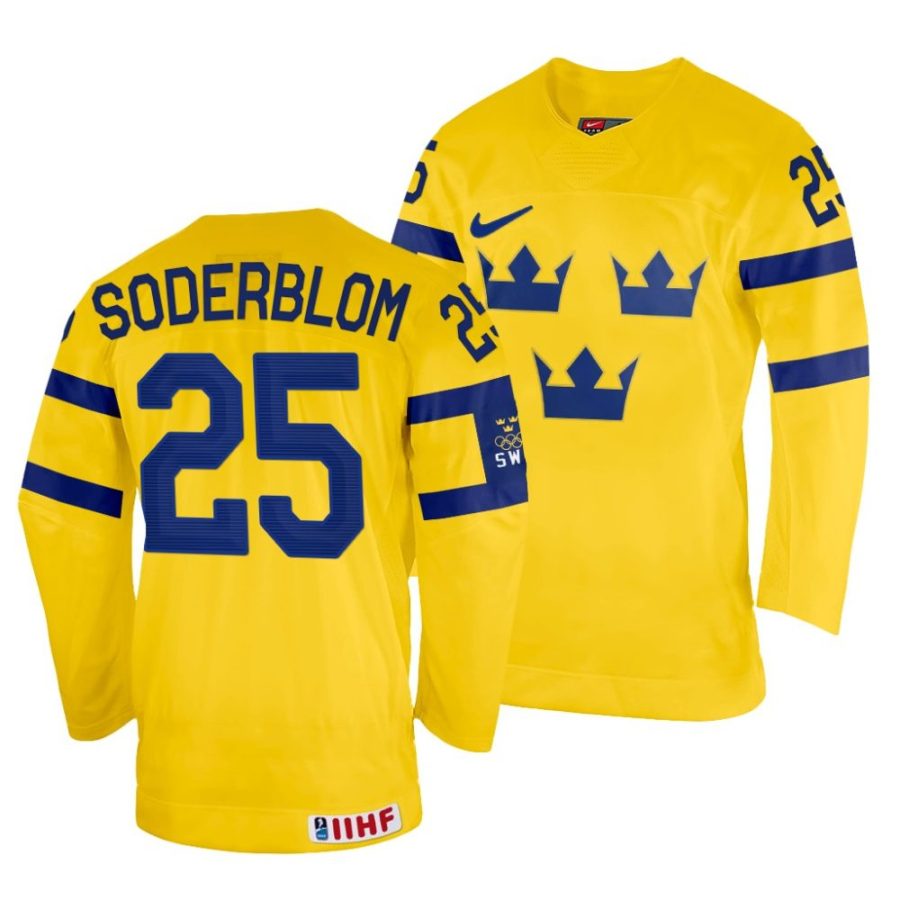 elmer soderblom home 2022 iihf world championship yellow jersey scaled