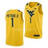 emmitt matthews jr. west virginia mountaineers alternate basketball 2022 23 jersey scaled