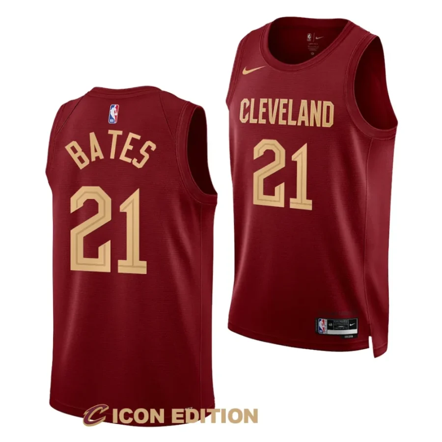 emoni bates cavaliers 2023 nba draft wine icon edition men jersey scaled