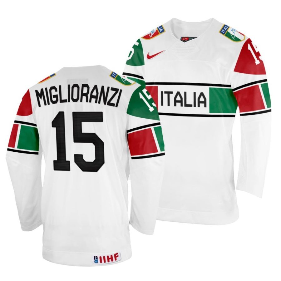 enrico miglioranzi white 2022 iihf world championship italy home jersey scaled