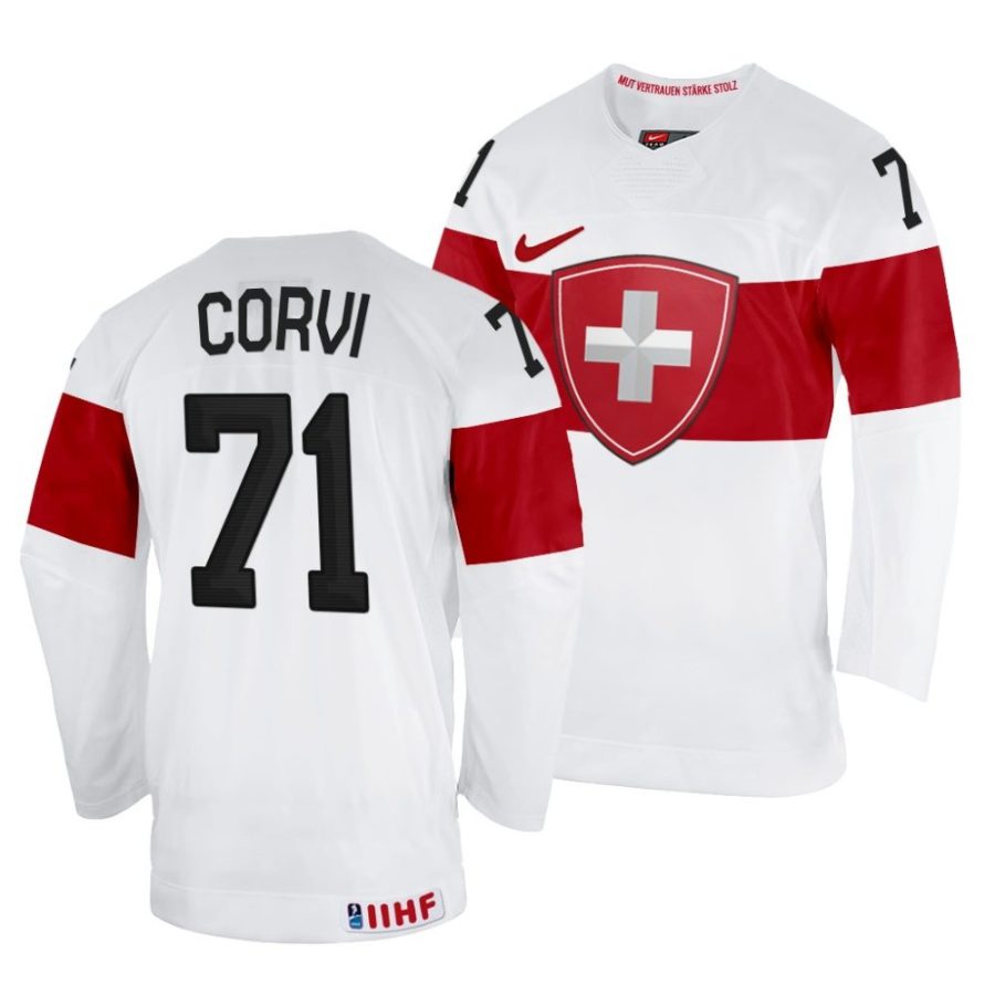 enzo corvi home 2022 iihf world championship white jersey scaled