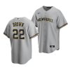 eric brown brewers road 2022 mlb draft replica gray jersey scaled