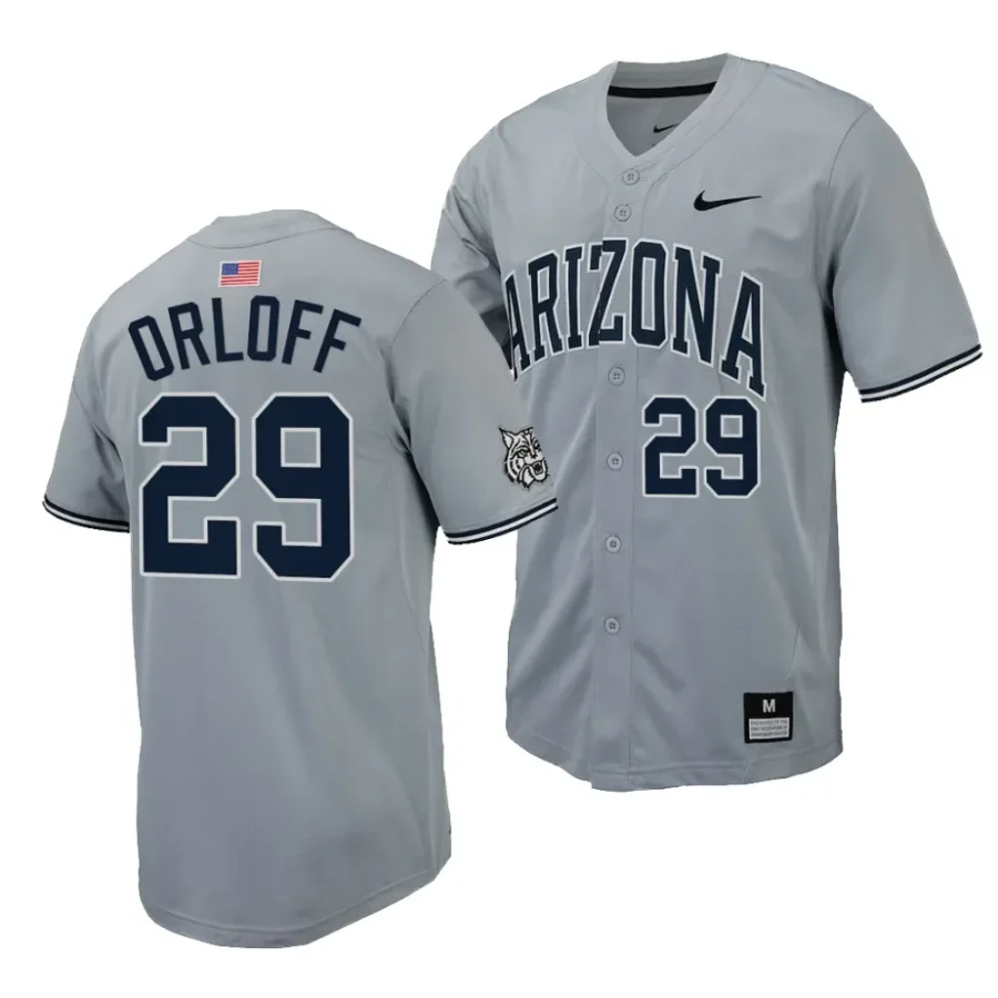 eric orloff arizona wildcats grayreplica baseball menfull button jersey scaled