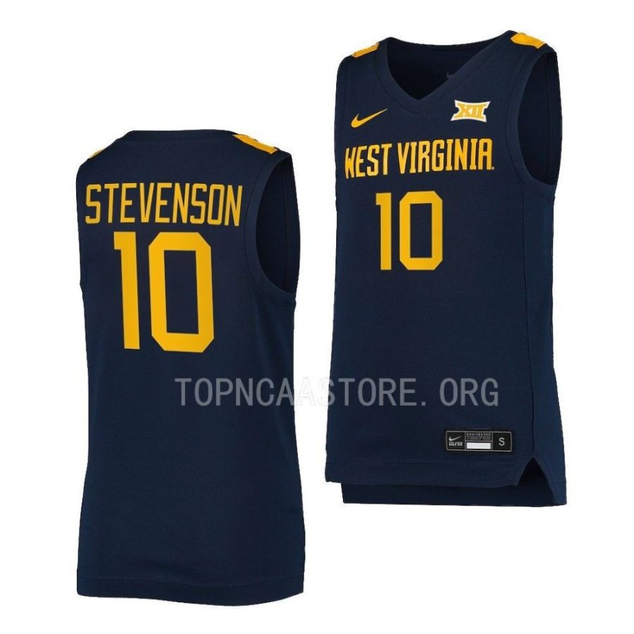 erik stevenson west virginia mountaineers college basketball 2022 23 replica jersey scaled