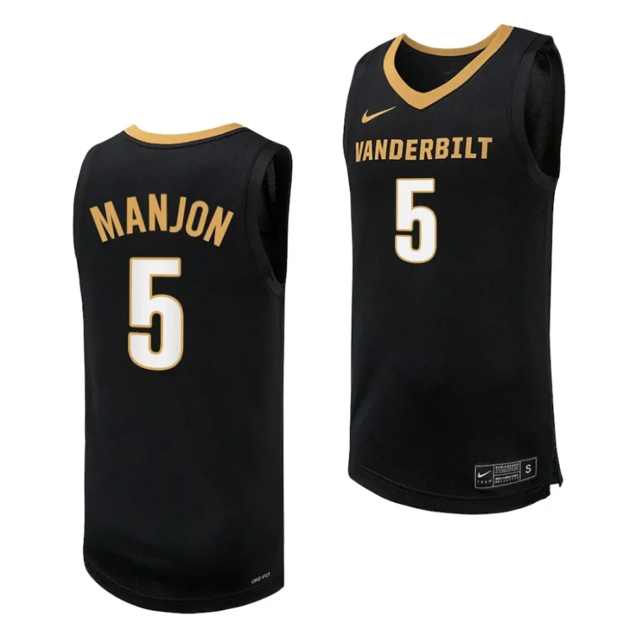 ezra manjon vanderbilt commodores replica basketball 2023 24 jersey scaled