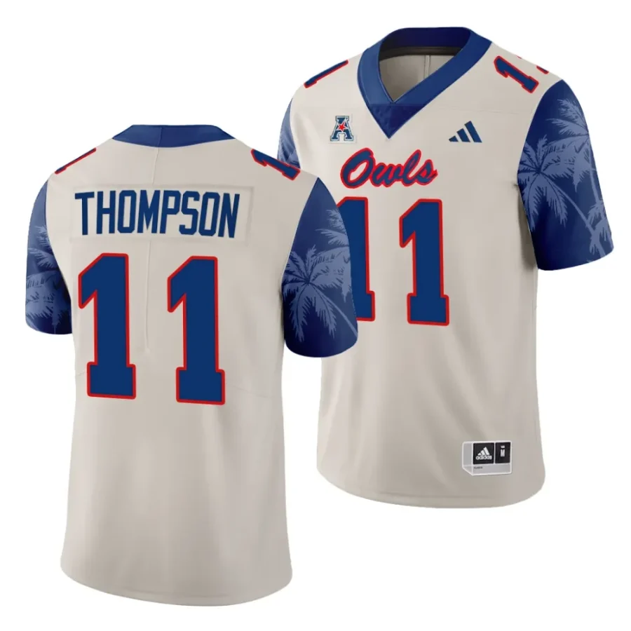 fau owls casey thompson sand 2023alternate football jersey scaled