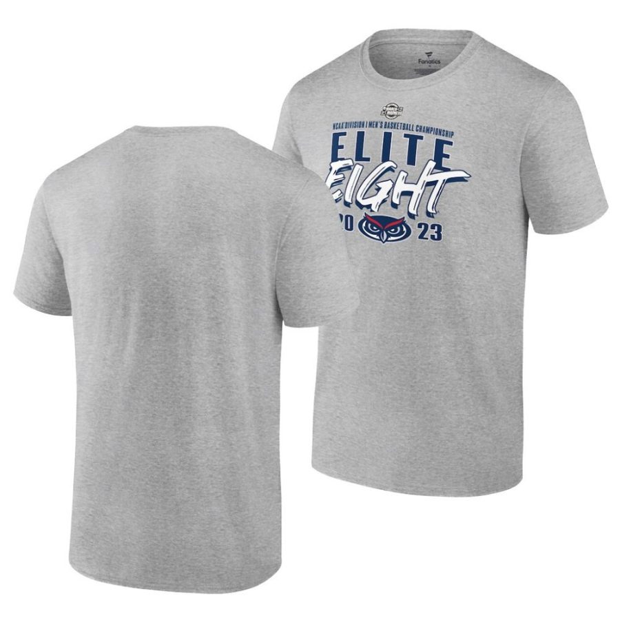 fau owls gray 2023 ncaa march madness elite eight mens basketball men t shirt scaled