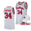 felix okpara ohio state buckeyes white 2022 23retro basketball free hat jersey scaled