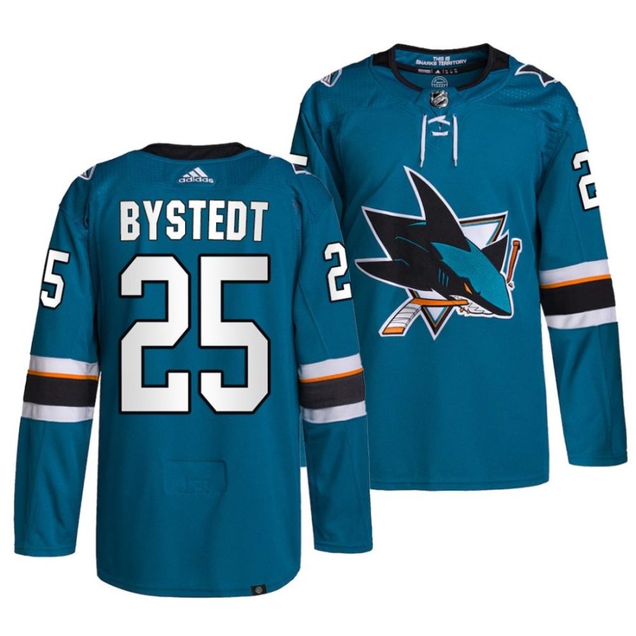 filip bystedt sharks 2022 nhl draft teal authentic primegreen men jersey scaled