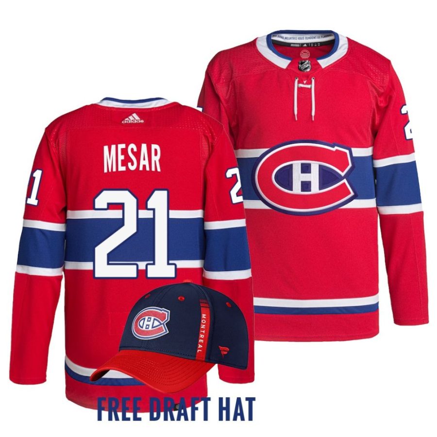 filip mesar canadiens 2022 nhl draft red authentic primegreen men jersey scaled