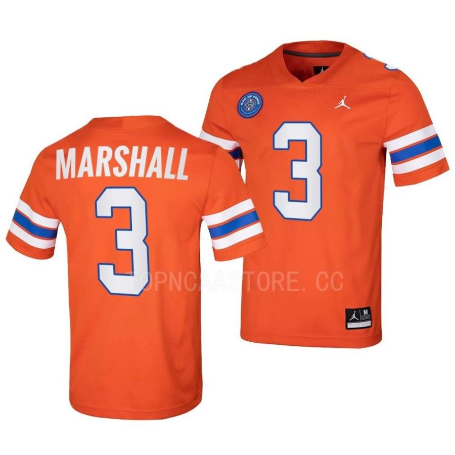 florida gators jason marshall orange ring of honor replica football jersey scaled