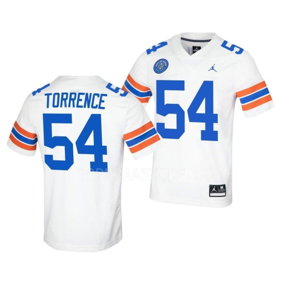 florida gators o'cyrus torrence white ring of honor untouchable football jersey scaled