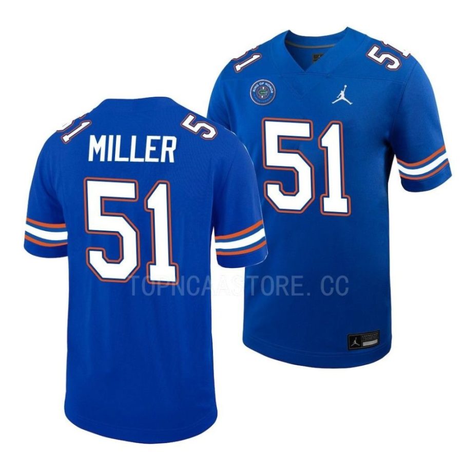 florida gators ventrell miller royal ring of honor untouchable football jersey scaled
