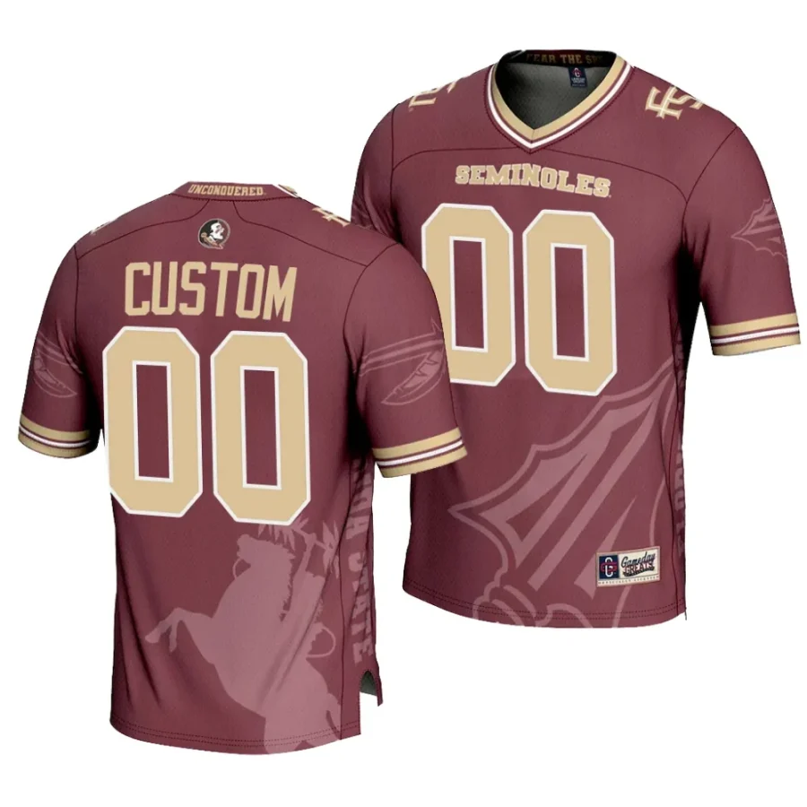 florida state seminoles custom garnet icon print football fashion jersey scaled