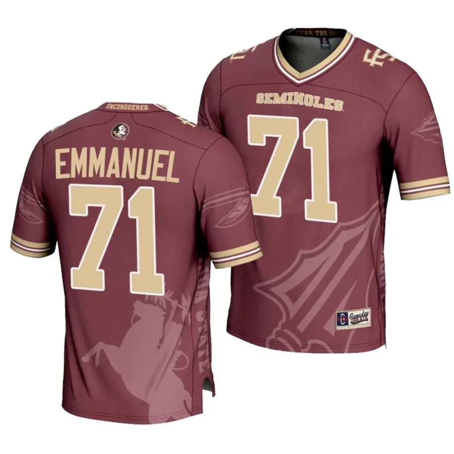 florida state seminoles d'mitri emmanuel garnet icon print football fashion jersey scaled