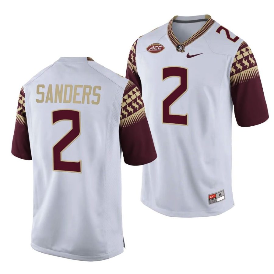 florida state seminoles deion sanders white college football jersey scaled