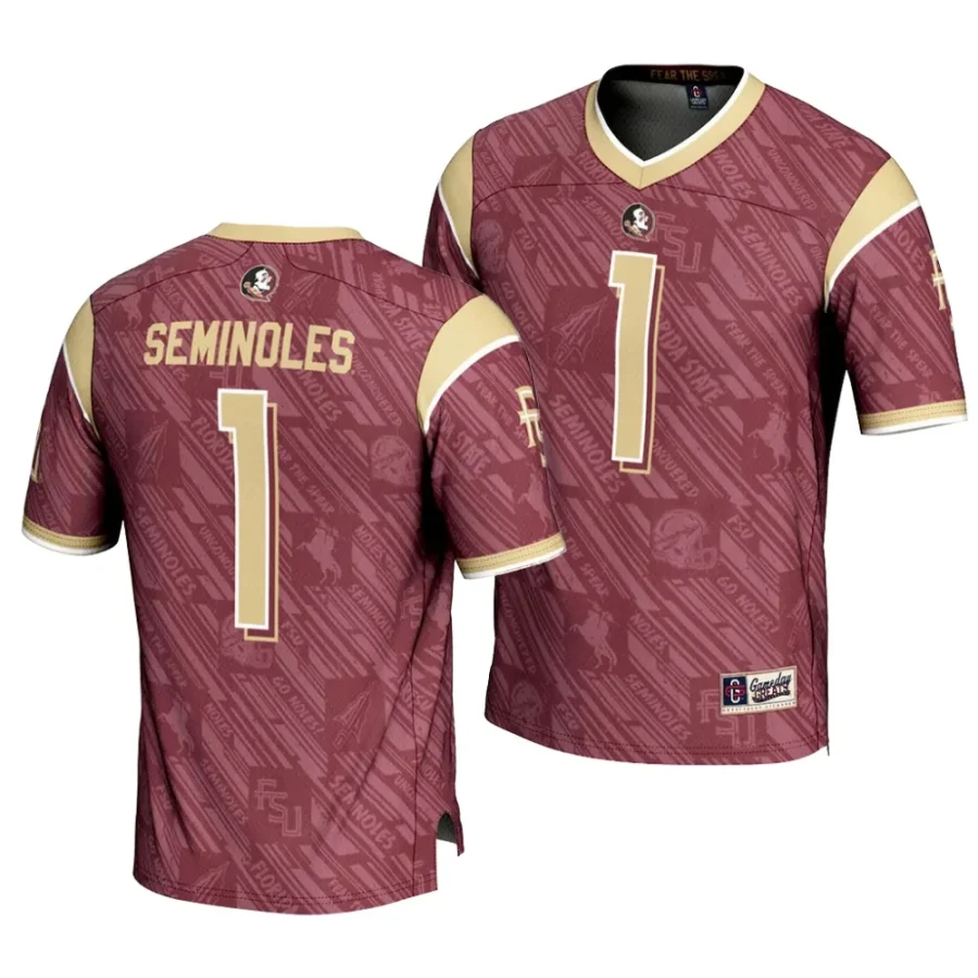 florida state seminoles garnet highlight print football fashion jersey scaled