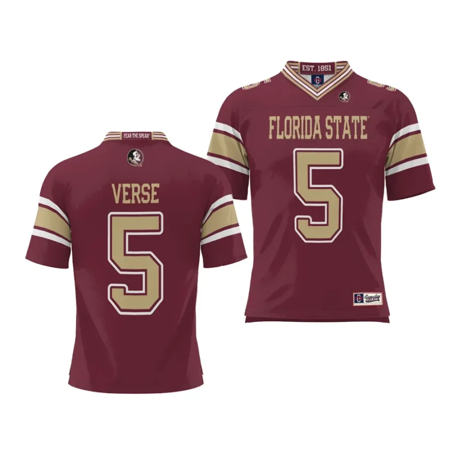 florida state seminoles jared verse garnet nil player youth jersey scaled