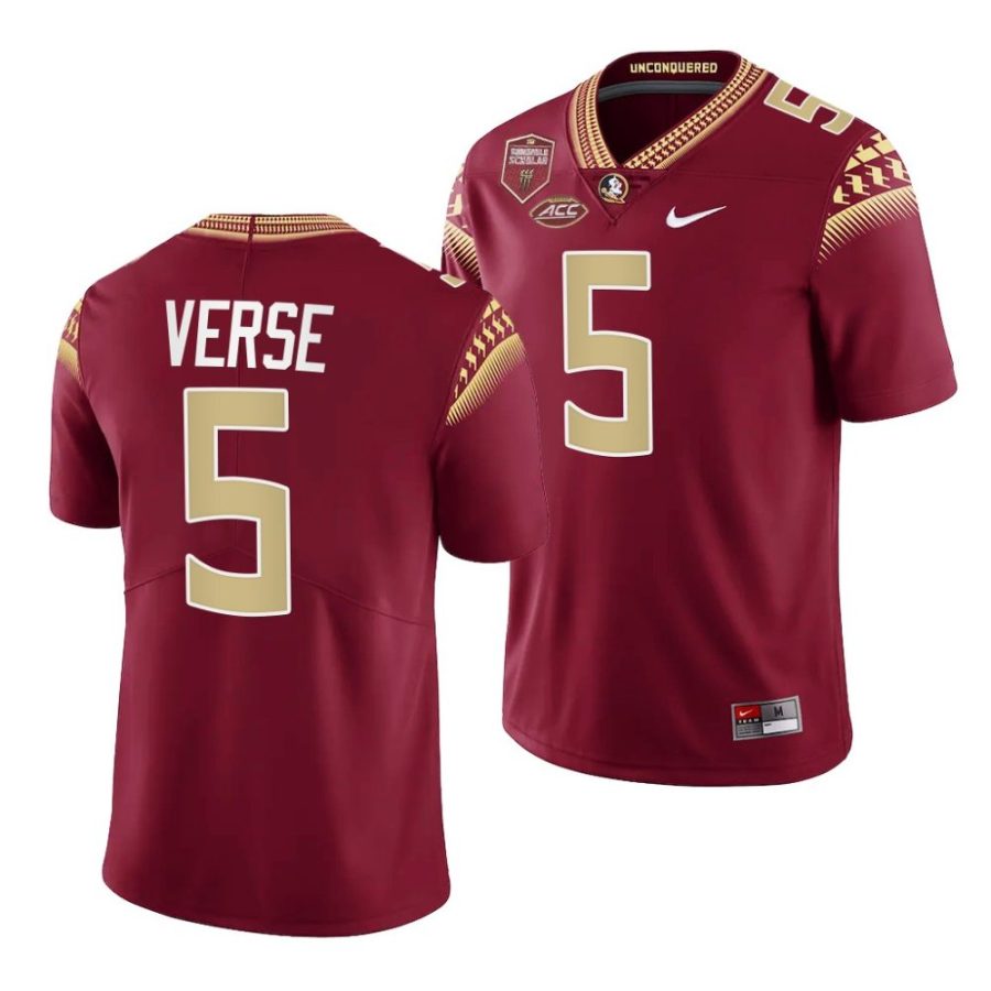 florida state seminoles jared verse garnet seminole scholar patch limited jersey scaled