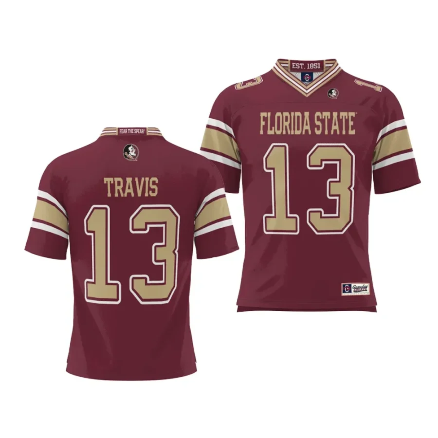 florida state seminoles jordan travis garnet nil player football jersey scaled