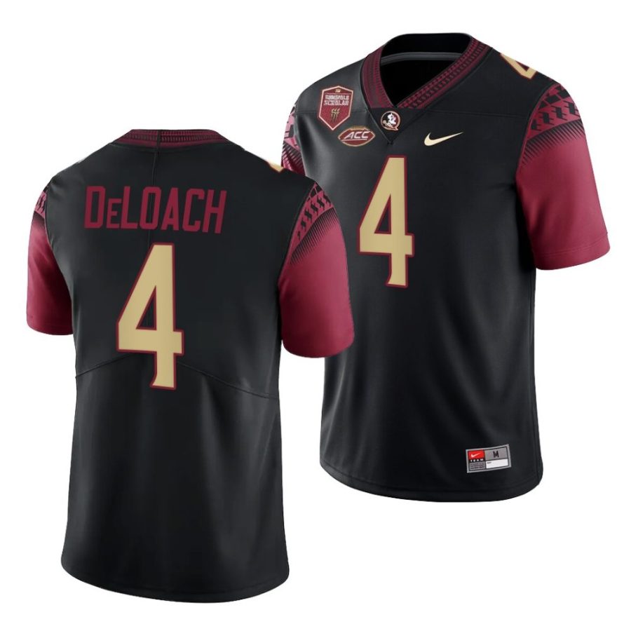 florida state seminoles kalen deloach black seminole scholar patch game jersey scaled