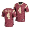 florida state seminoles keon coleman garnet highlight print football fashion jersey scaled