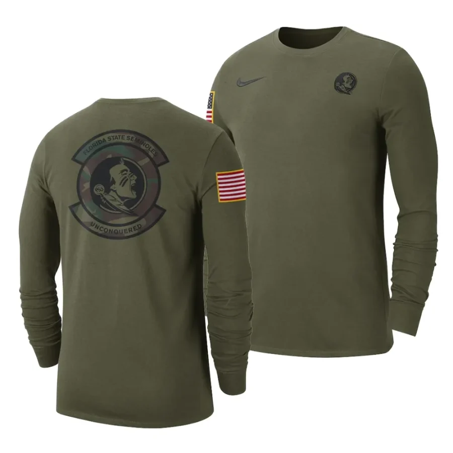 florida state seminoles olive military pack long sleeve men t shirt scaled