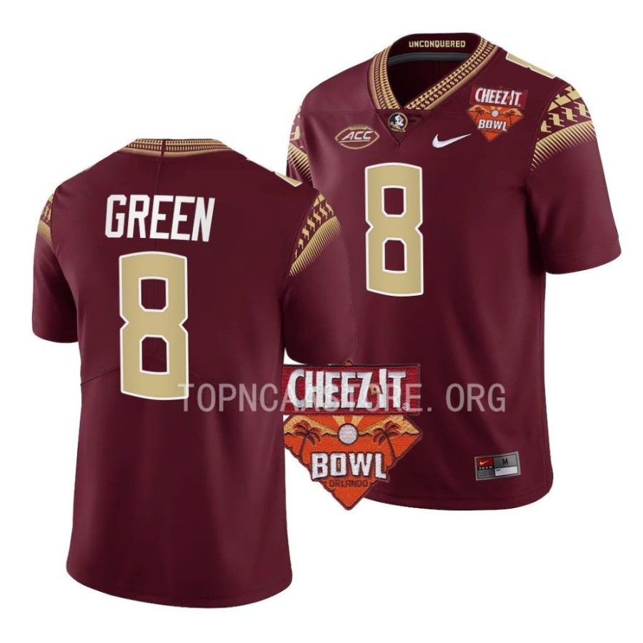 florida state seminoles renardo green garnet 2022 cheez it bowl college football jersey scaled