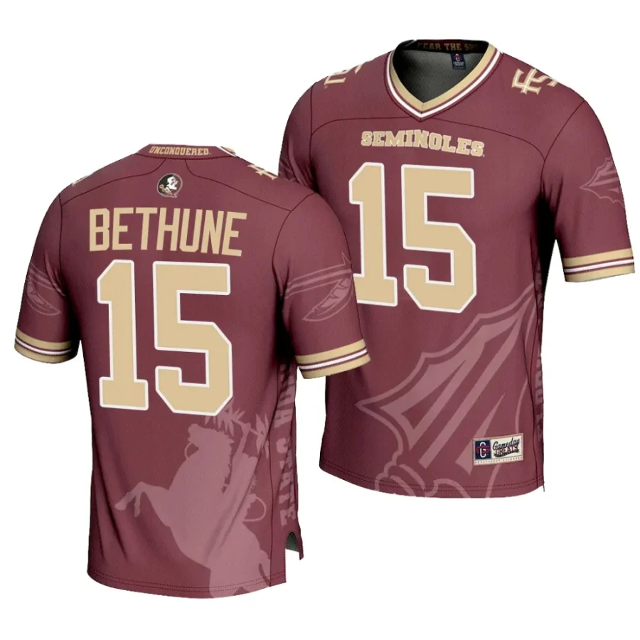 florida state seminoles tatum bethune garnet icon print football fashion jersey scaled