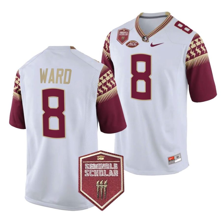 florida state seminoles treshaun ward white seminole scholar patch game jersey scaled