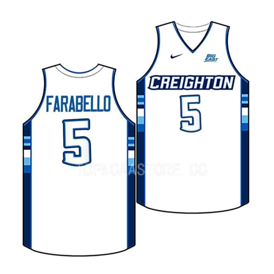 francisco farabello creighton bluejays 2022 23college basketball replicawhite jersey scaled