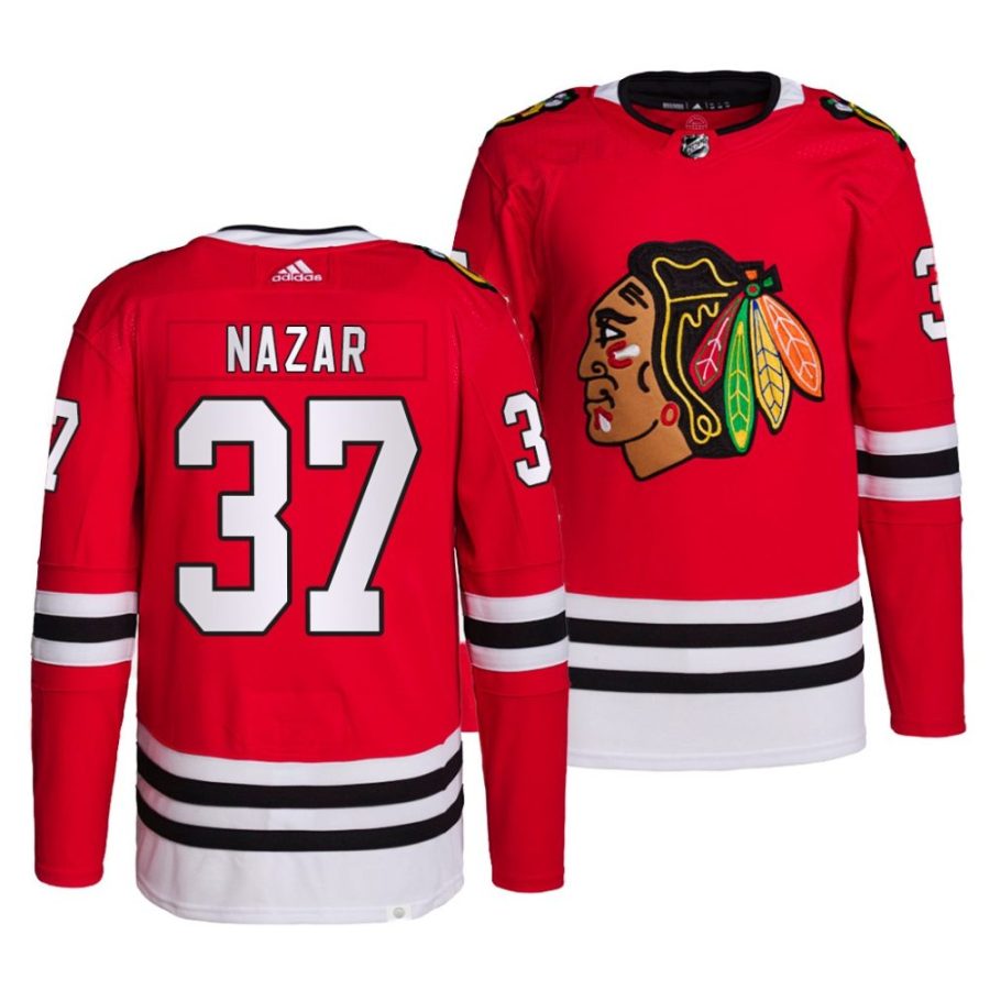 frank nazar blackhawks 2022 nhl draft red authentic primegreen men jersey scaled