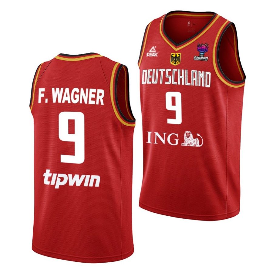 franz wagner germany fiba eurobasket 2022 red jersey scaled