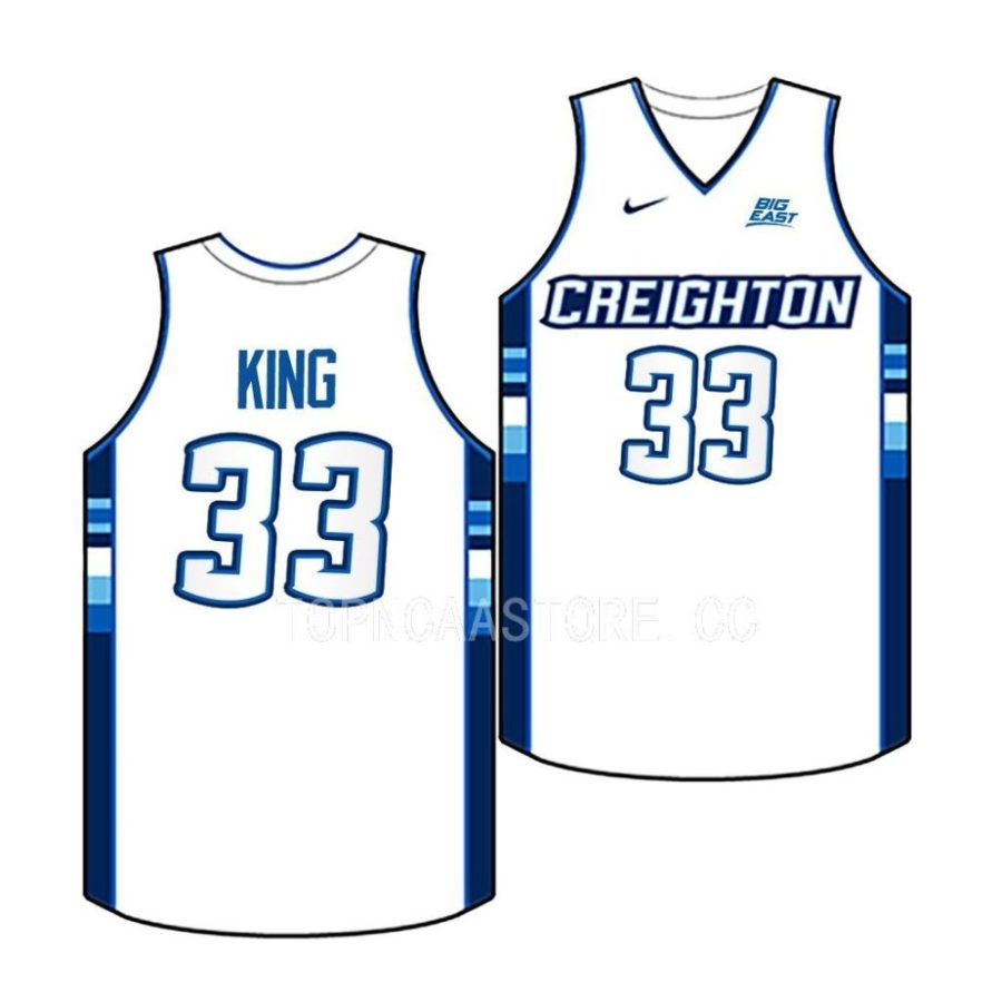 fredrick king creighton bluejays 2022 23college basketball replicawhite jersey scaled