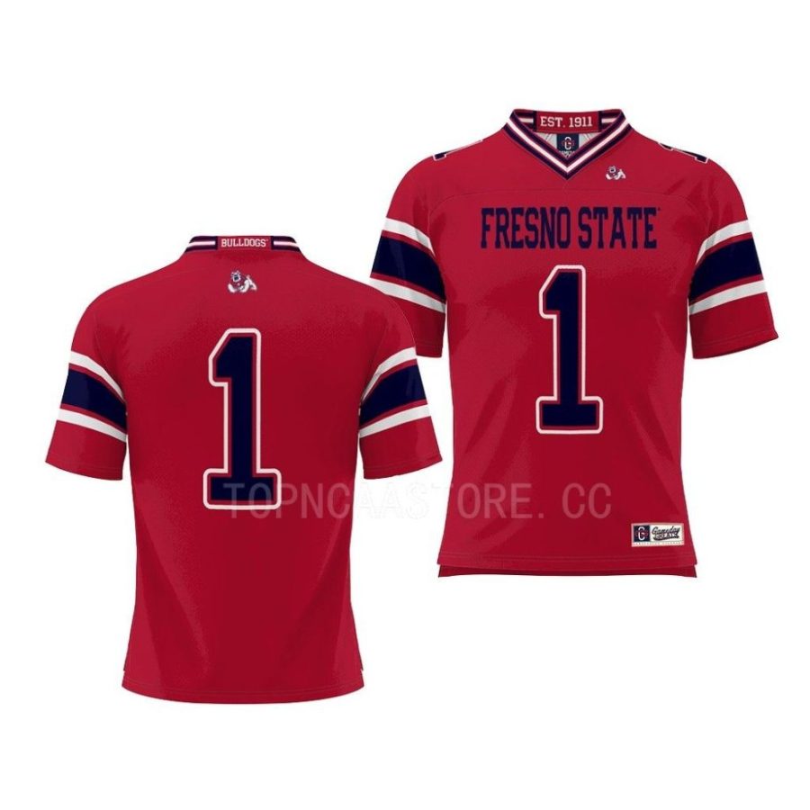 fresno state bulldog red endzone football prosphere jersey scaled