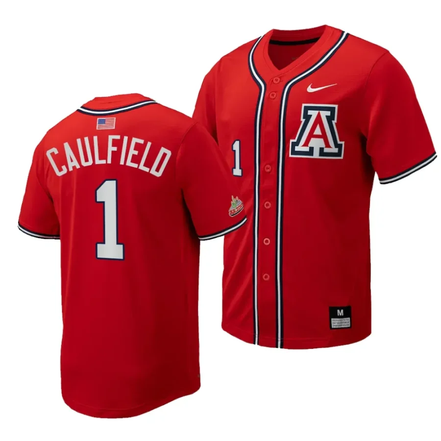 garen caulfield red replica baseballfull button arizona wildcats jersey scaled