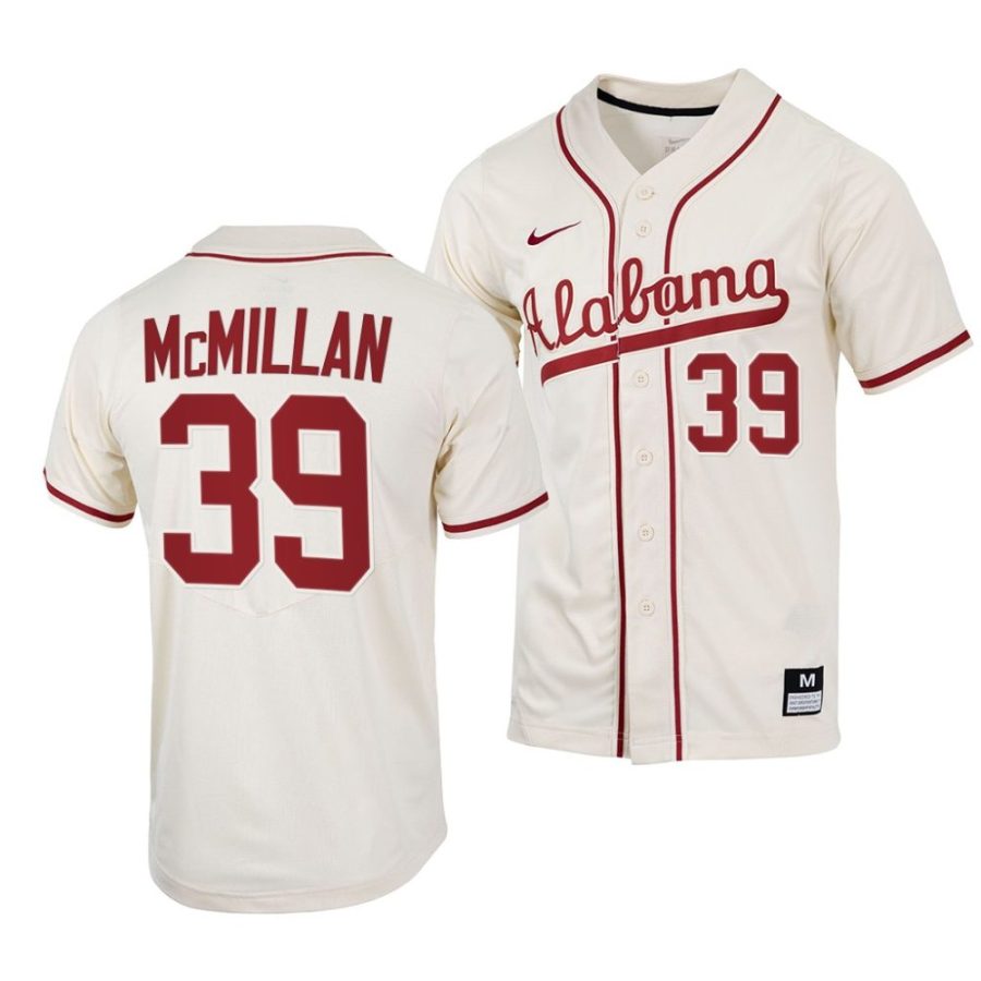 garrett mcmillan alabama crimson tide 2022college baseball menreplica jersey scaled